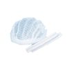 50 White Gathered Caps One Size Fits All Cooking Hat Net Disposable Hats