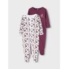 NAME IT Sleepsuit Set for Babies, Prune Purple