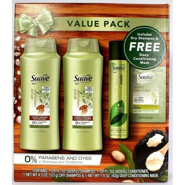 1 Suave Professionals Value Pack 100% Natural Almond and Shea Butter No Parabens