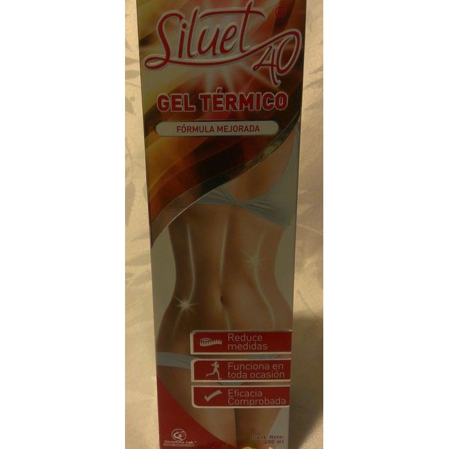 SILUET 40 Gel Termico { Helps Disolve Body Fat & Prevents Re-Acumulation } 200ml