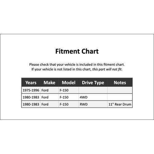 Drum Brake Wheel Cylinders - Rear KIT Compatible With Ford F-150 1975 1976 1977 1978 1979 1980 1981 1982 1983 1984 1985 1986 1987 1988 1989 1990 1991 1992 1993 1994 1995 1996 (Rear Left & Rear Right)