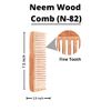 SVATV Handcrafted Neem Wood Comb N-82