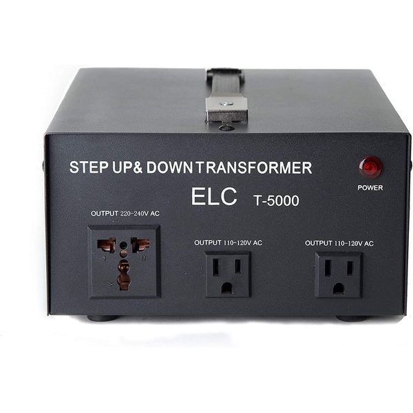 ELC T-5000 Watt Voltage Converter Transformer Step Up/Down 110V to 220V to 110V