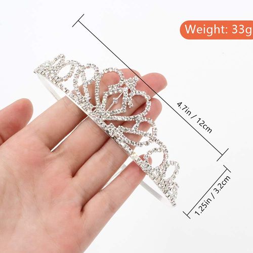NODG Silver Tiaras for Girls Crystal Tiaras and Crowns for Women Girls Princess Elegant Crowns with Combs Women's Headbands Bridal Wedding Prom Birthday Party Headbands for Women