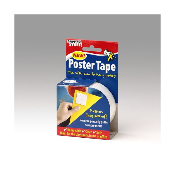 Gripping Stuff Poster Tape White 2m