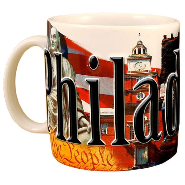 Americaware - City of Philadelphia Souvenir Ceramic Coffee Mug / Cup - 18oz