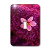 3dRose lsp_77030_1 Bright Pink Floral Bud Fuzzy Background Single Toggle Switch