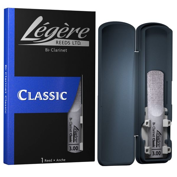 Légère Reeds Premium Synthetic Woodwind Reed, Bb Clarinet, Classic, Strength 3.00 (BB3.00)