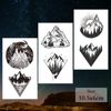 22 Sheets Mountain Temporary Tattoos Stickers