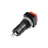 sourcing map 10Pcs,12mm Red Momentary Push Button Switch Square Flat Button SPST NO