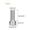 M6 x 16mm Socket Head Cap Screw, 304 Stainless Steel Hex Socket Head Cap Bolts, Socket Drive, Full Thread, 50PCS
