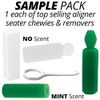 IXO Aligner Seater Sample Pack for Invisalign Aligner Trays (Original, XL, Flat, and Square Seaters) with Tray Removal Device and Storage Case