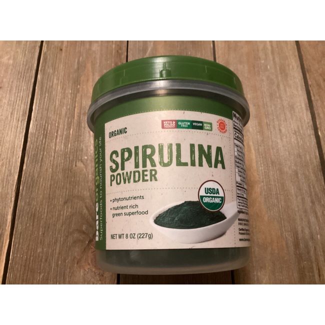 Organic Spirulina Powder 8 Oz  by Bare Organics~Exp 9/29/2024