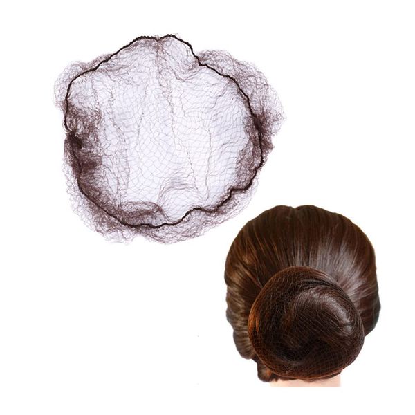 Invisible Elastic Edge Mesh Hair Net 50 Bread Wig Hair Net 20 inch 50cm Dark Brown