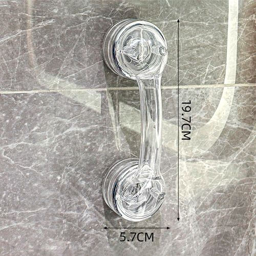 YIDELAI - Suction Cup Door Handle, Adhesive Cabinet Handle, Suitable for Kitchen Sliding Doors, Window Glass, Refrigerator Doors, cabinets, etc (Transparent Colorless)