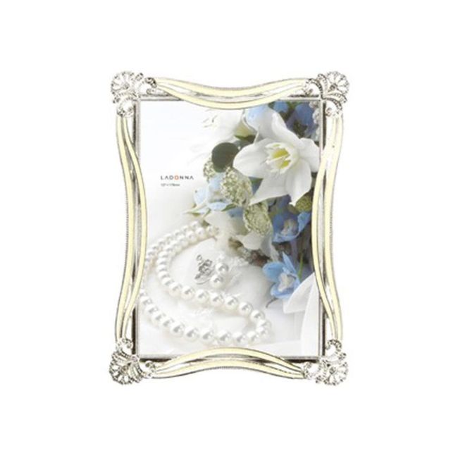 LADONNA MJ70-2L-WH Radonna Photo Frame, Bridal White, 2L