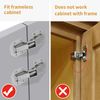 2-Pack Hidden Hinges for Cabinet Doors Frameless,90 Degree Concealed Cabinet Hinges, Surface Mount Hinges (4)