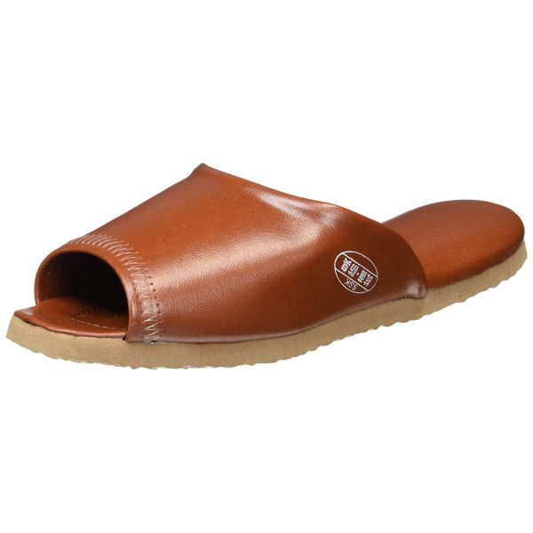 Endo Shoji VSL2307 Commercial Anti-Bacterial Front Opening Slippers, M, Brown, Upper Unlin PVC, Bottom EVA Sponge, Made in Japan