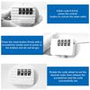 Refrigerator Lock with Combination, Keyless Security Lock for Freezers, Cabinets, Drawers, Easy Installation (2, White)