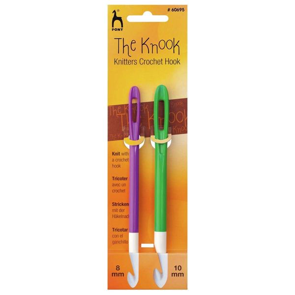 Pony Knooking Set: Plastic: 8 & 10 mm, Multi-Colour, 8 x 7 x 24.5 cm