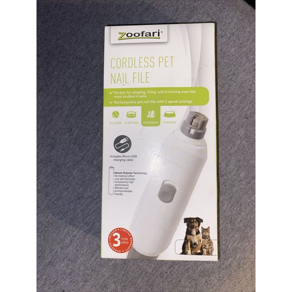 Zoofari cordless pet nail file