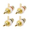 sourcing map RCA Female Panel Mount Chassis Socket Jack Connector for Amplifier Audio Terminal RCA Plug 4pcs