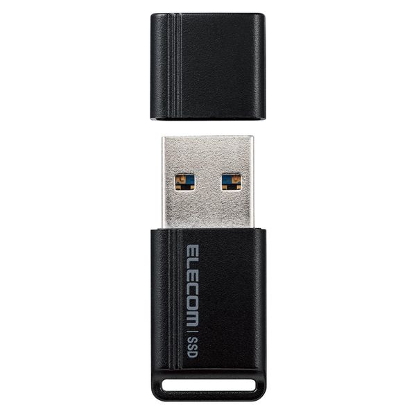 Elecom ESD-EXS0500GBK External 500GB USB 3.2 (Gen1) Small USB Flash Drive (Black)