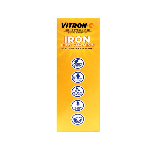 Vitron-C High Potency Iron Supplement with Vitamin C, LimitedQuantity (180 Count Total)