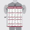 Palace Learning 4 Pack - Resistance Bands Workout Posters Volume 1, 2 & 3 + Stretching Exercise Chart (Laminated, 18" x 24")