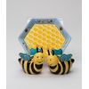 Appletree 2-Inch Ceramic Bee Salt and Pepper with Honeycombed Tray, Yellow