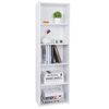 2x 5 Tier Bookcase Bookshelf Storage Wall Shelf Organizer Unit Display Stand
