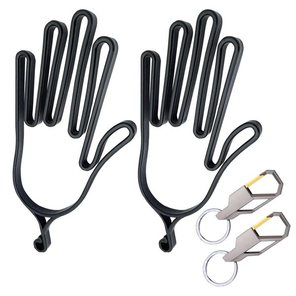 Anboli Golf Glove Hanger, Glove Hanger, Caddy Bag, Glove Hanger, Holder, Golf Glove Hanger, Dry, Deformation Resistant, For Golf Men and Women, Set of 2 (Black, 2 Pieces)