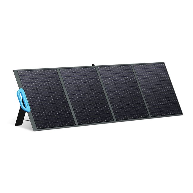 BLUETTI Solar Panel PV200, 200 Watt for Portable Power Station EB3A/EB55/EB70S/AC200P/AC200MAX/AC300, Foldable Solar Charger with Adjustable Kickstands for RV, Camping, Blackout