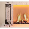 Five-Piece Fireplace Tool Set Modern Accessories with Stand for Indoor Use