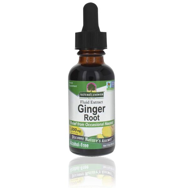 Nature's Answer Ginger Root Alcohol Free Extract 1 Ounce | Supports Stomach Function | Vegan | Vegetarian | Non-GMO | Gluten Free