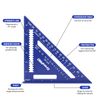 Square Combination Woodworking Tools, 7inch Carpenter Square Wood Working Tools and Accessories, 12inch Square Ruler, Includes Small Bubble Level, Protractor Angle Ruler Carpentry Tool