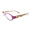 Blue Light Reduction Glasses, 94% Protection, Super Blue Light Reduction, Oval Clover Pattern, PC Glasses, Computer Glasses, Smartphone Glasses, UV Protection -