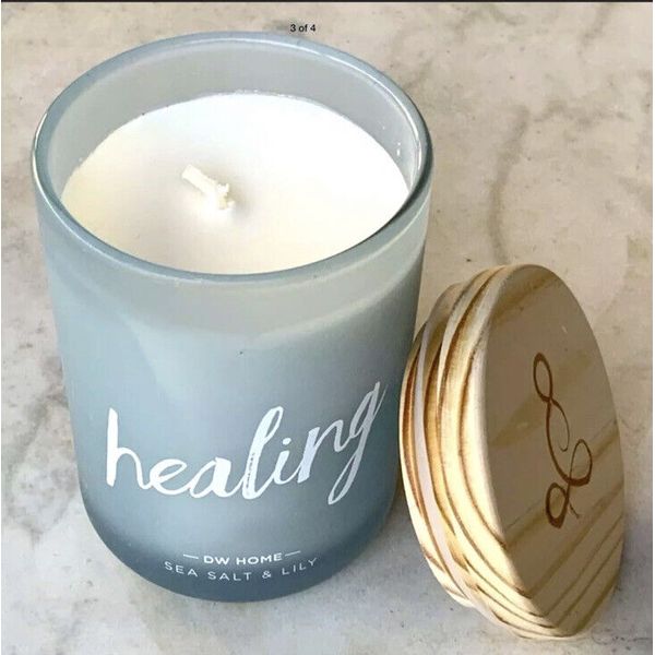 DW HOME CANDLE HEALING SEA SALT & LILLY RICHLY SCENTED 1 WICK SOYWAX 7.5 oz