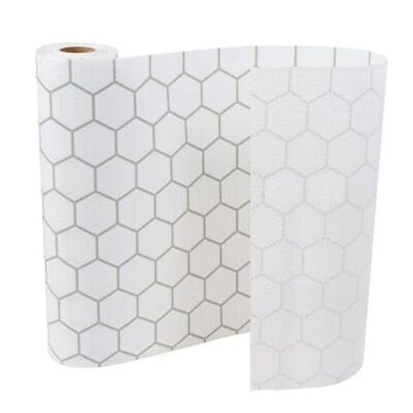 Drawer and Shelf Liner for Kitchen Cabinets: Non 12 IN × 10 FT Silver Geometry