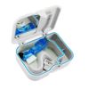 Portable Dental Denture Storage Box False Teeth Case Container with Mirror Brush