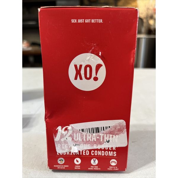 XO! Ultra-Thin, Righteous Rubber Lubricated Condoms 12 Condoms 6/28