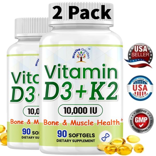 Vitamin K2 MK-7 and D3 - Vascular Health and Structural Support, Bone Strength