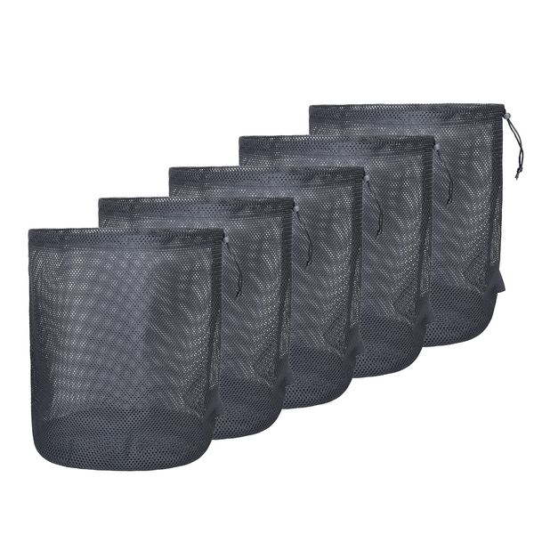 iBasingo Black Drawstring Bags Mesh Bag Nylon Sack