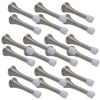 Spring Door Stops Stopper Buffer Skirting Protection Wall Mounted with Fastener 20pc