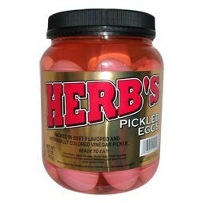 Herb's Pickled Eggs 1/2 Gallon 32 oz