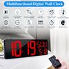 Large Digital Wall Clock with Remote Control 17.2" LED Large Display Timer with