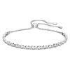 Swarovski Subtle Trilogy bracelet, White, Rhodium plated
