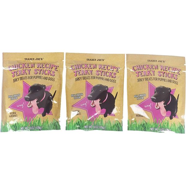 Trader Joe's Chicken Recipe Jerky Sticks 6 Oz (Pack of 3)