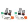 2pc 6 Pin Fits Deutsch Dt Series Multi Plug Waterproof Connector Kit