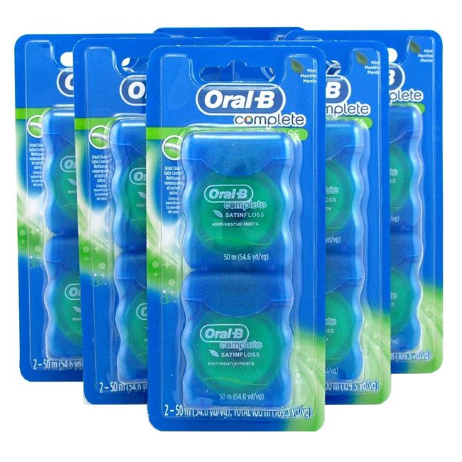 Oral-B 54 Yards Floss Satin Mint Twin Pack (6 Pieces)